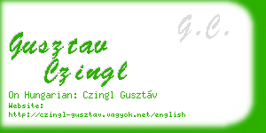 gusztav czingl business card