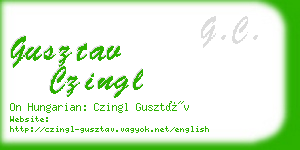 gusztav czingl business card